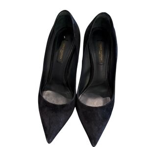 Louis Vuitton Black Suede Heels